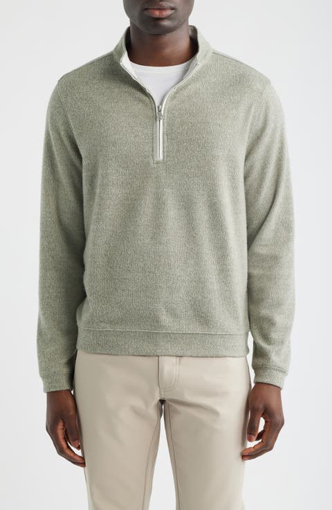 Marled Sweater Knit Quarter Zip Pullover