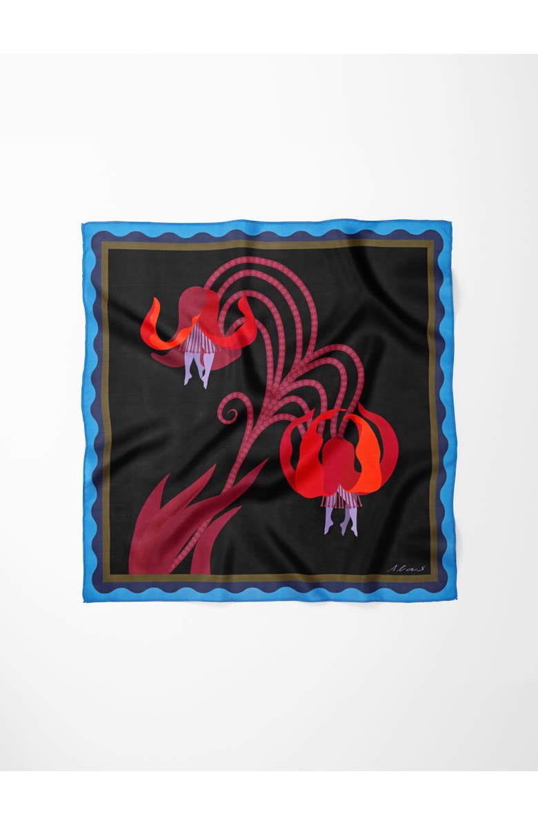 Alas Square Silk Shawl, Main, color, Late Bloomer