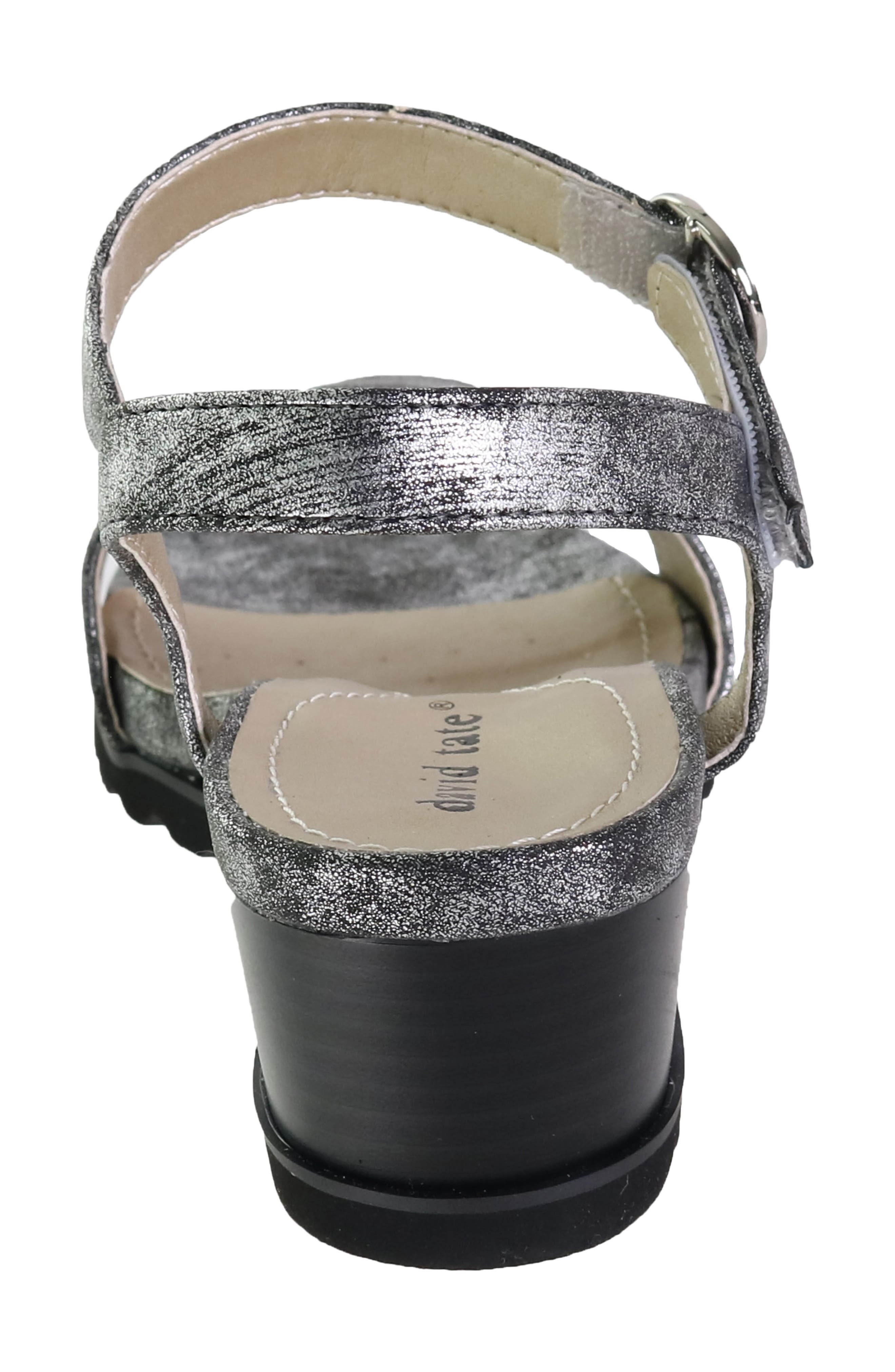 Knockout Ankle Strap Wedge Sandal, Alternate, color, PEWTER