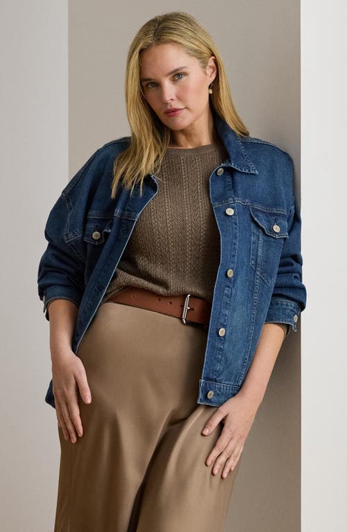 Ralph Lauren Lauren Macmey Denim Trucker Jacket In Blue