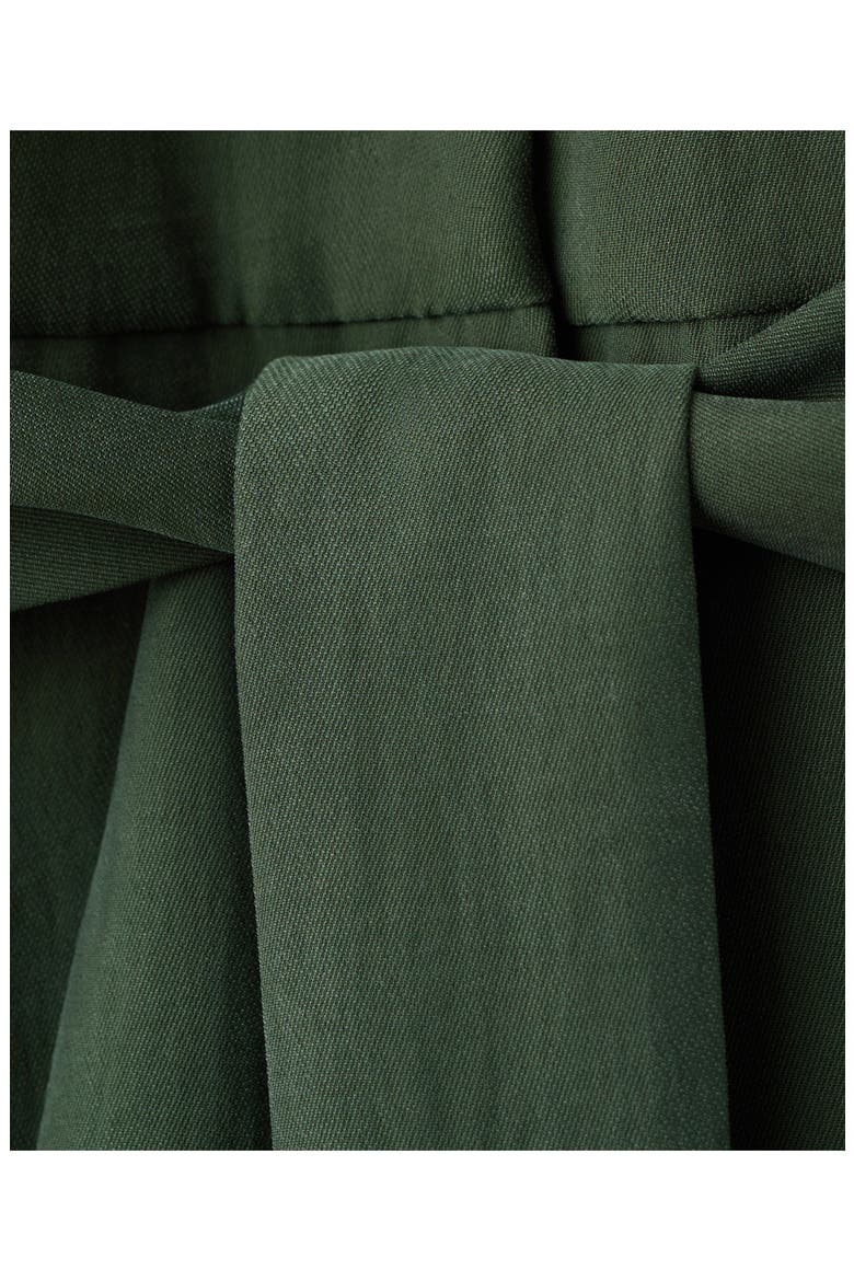 Halter Neck Belted Jumpsuit, Alternate, color, KHAKI GREEN