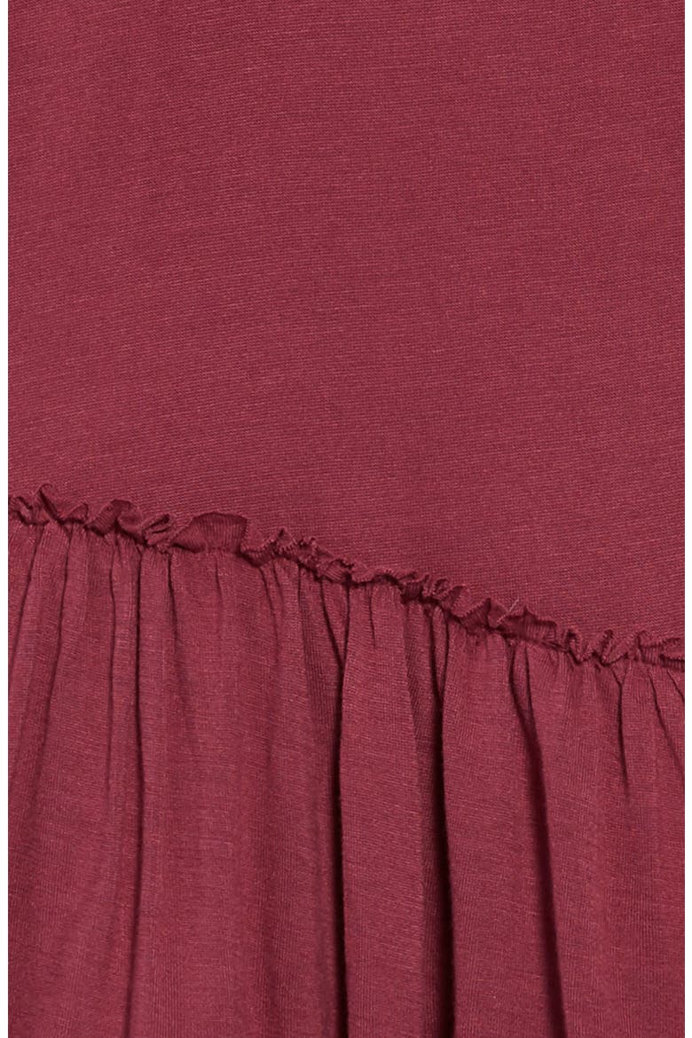 Peek Tiered Tank Dress, Alternate, color, MAROON