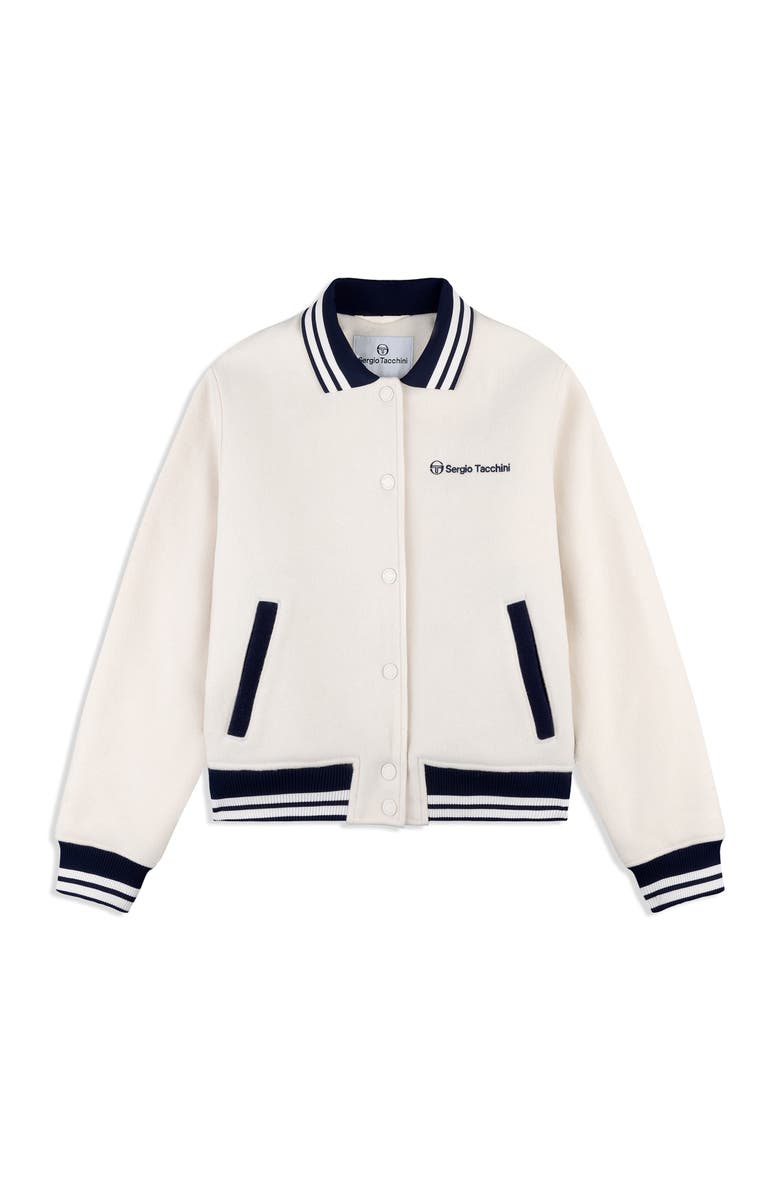 Sergio Tacchini Marisa Varsity Jacket, Alternate, color, Gardenia