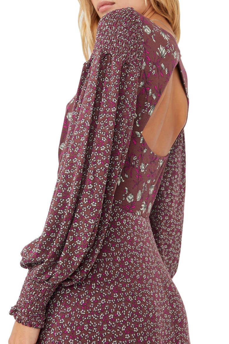 Love Story Long Sleeve Maxi Dress, Alternate, color, RAISIN COMBO