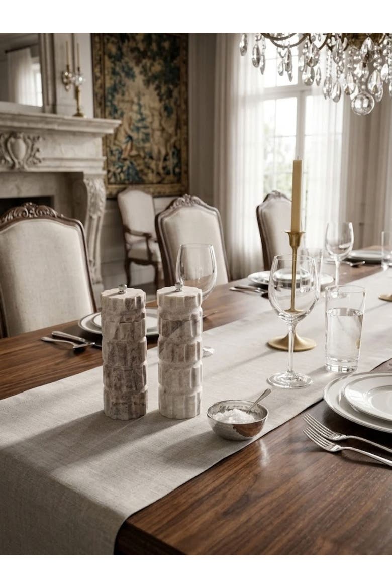 Beatrix Marble Salt & Pepper Set, Alternate, color, Shades of Beige