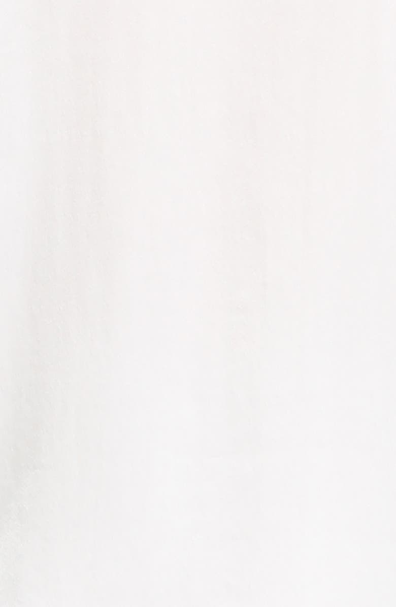 Papinelle Camille Lace Trim Silk Robe, Alternate, color, Ivory