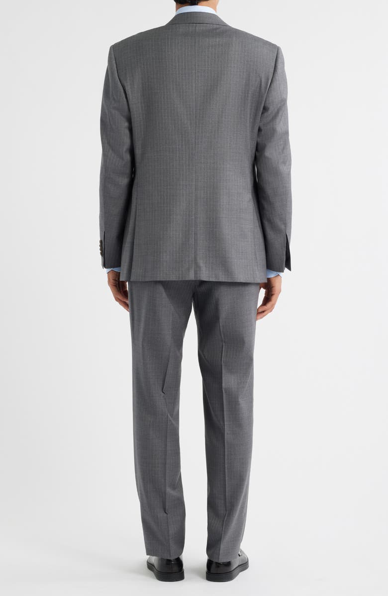 Canali Sienna Regular Fit Grey Pinstripe Wool Suit, Alternate, color, Grey
