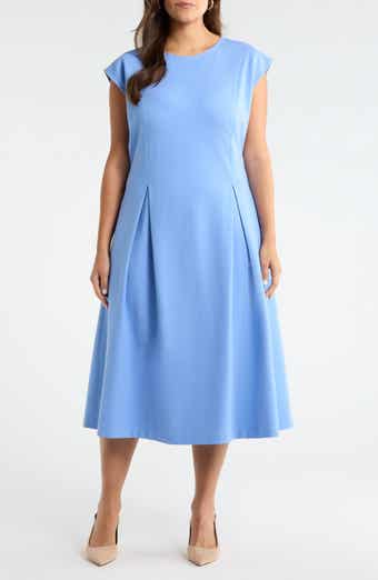 Dart Detail Ponte Midi Dress
