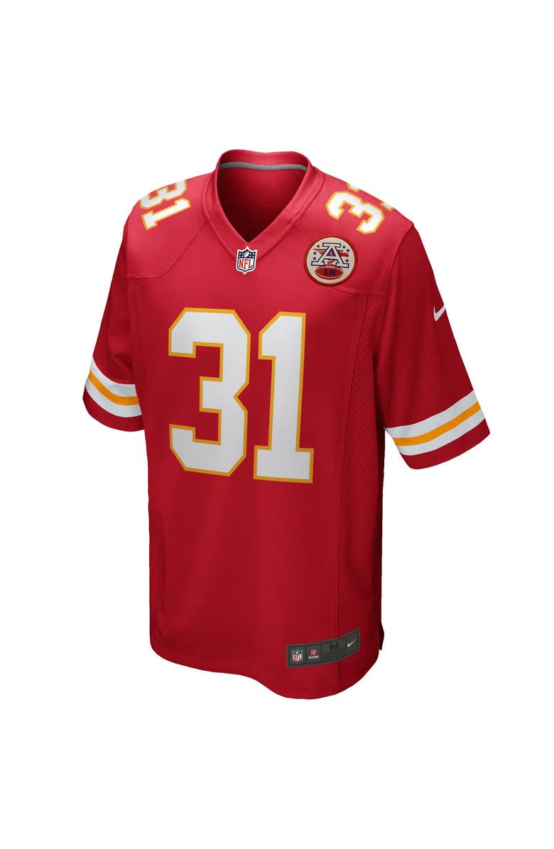 Nike Men's Nike Priest Holmes Red Kansas City Chiefs Game Retired Player Jersey, Alternate, color, 