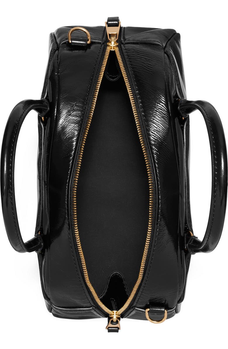 Tory Burch Small Bowler Top Handle Bag, Alternate, color, Black