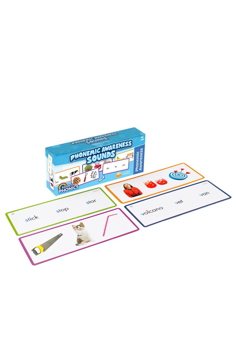 Junior Learning Rainbow Phonics Phonemic Awareness Sounds Flash Cards, Alternate, color, Multicolored