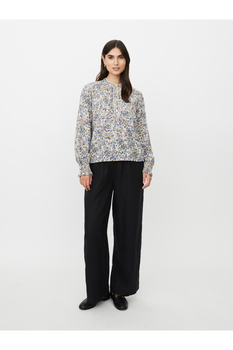 MaDionelle Floral Print Blouse, Alternate, color, Placid Blue