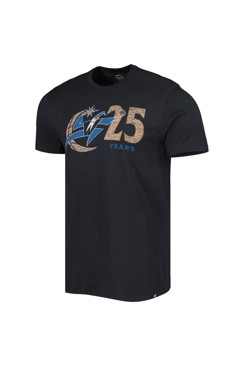 Men's '47 Black Washington Wizards 25th Anniversary T-Shirt, Alternate, color, Black