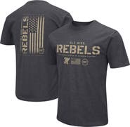 COLOSSEUM Men's Colosseum Heather Black Ole Miss Rebels Big & Tall OHT Military Appreciation Playbook T-Shirt