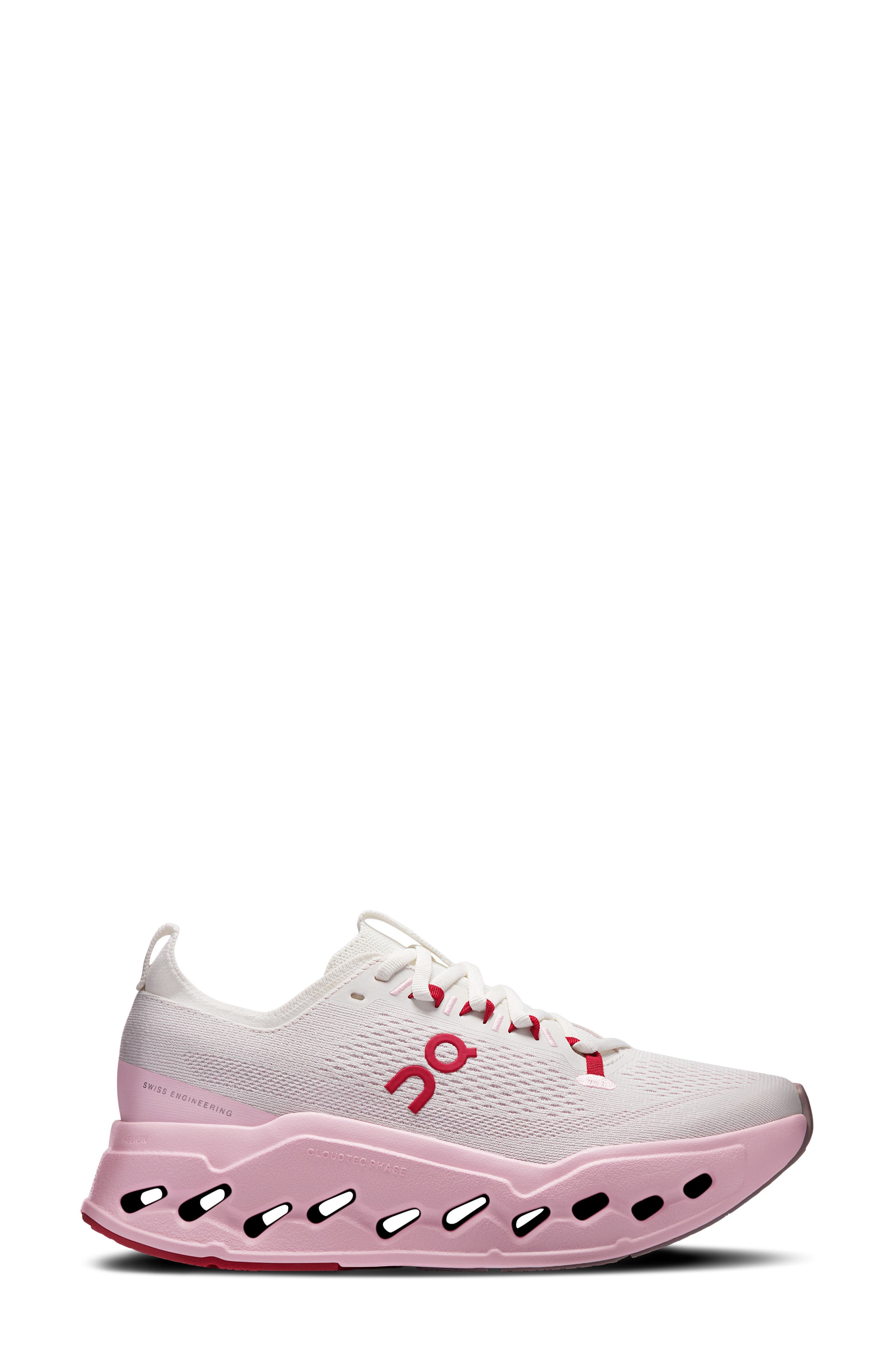 On Cloudsurfer Max Running Sneaker, Alternate, color, Ivory/ Peony