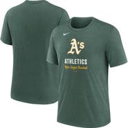 Nike Men's Nike Heather Green Athletics Logo Tri-Blend T-Shirt