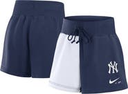 Nike Women's Nike Navy/White New York Yankees Color-Block Phoenix Fleece Lounge Shorts