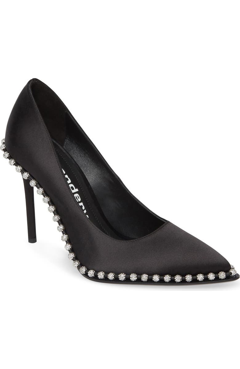 Alexander Wang Rie Crystal Stud Pointed Toe Pump, Main, color,