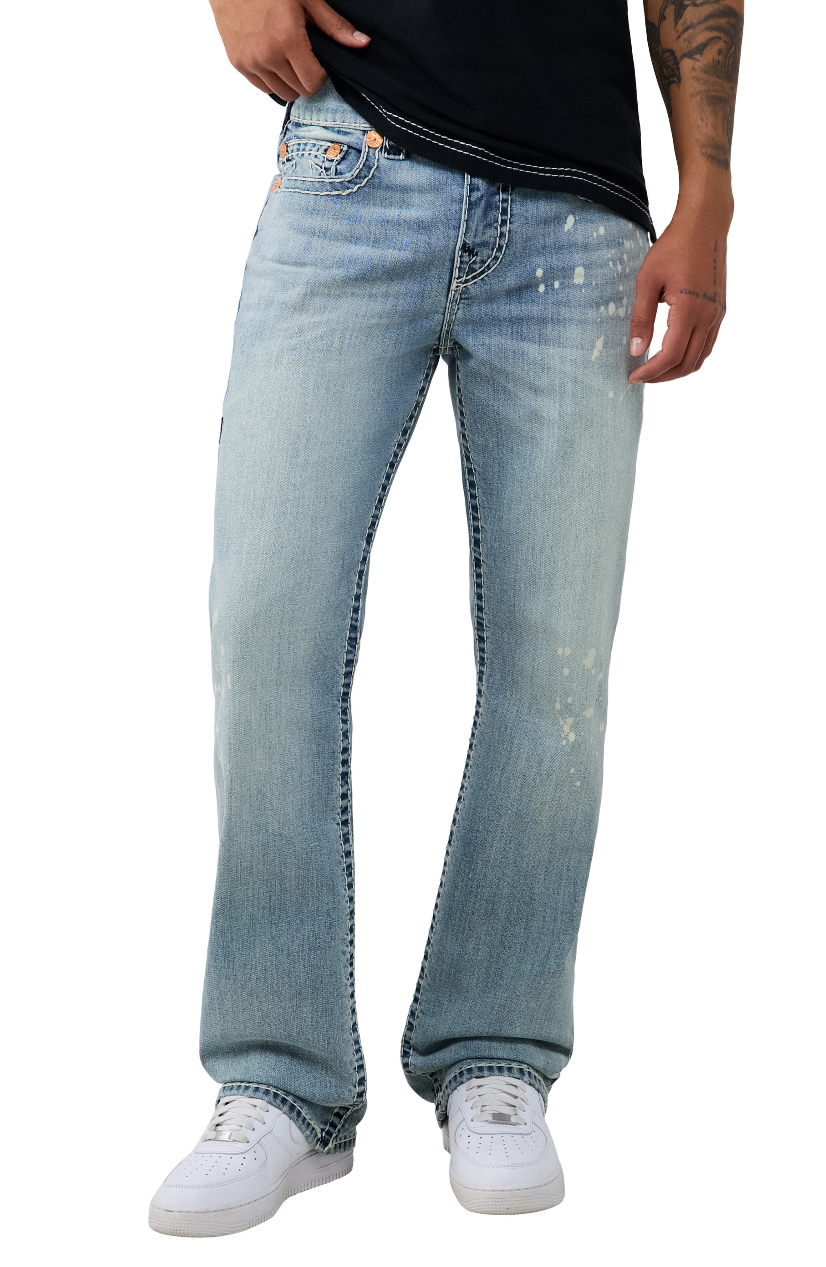 selected SCUFF TOE INDIGO LIGHT WASH