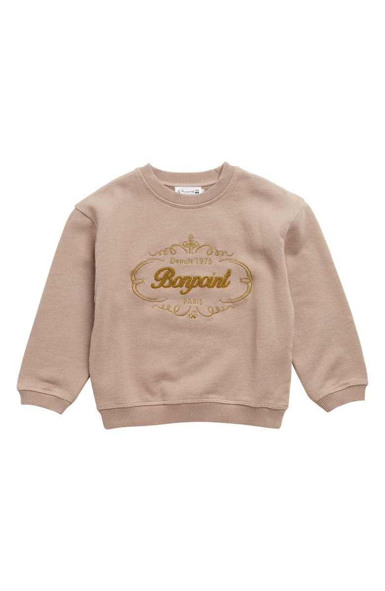 Bonpoint Kids' Embroidered Cotton Sweatshirt, Main, color, 
