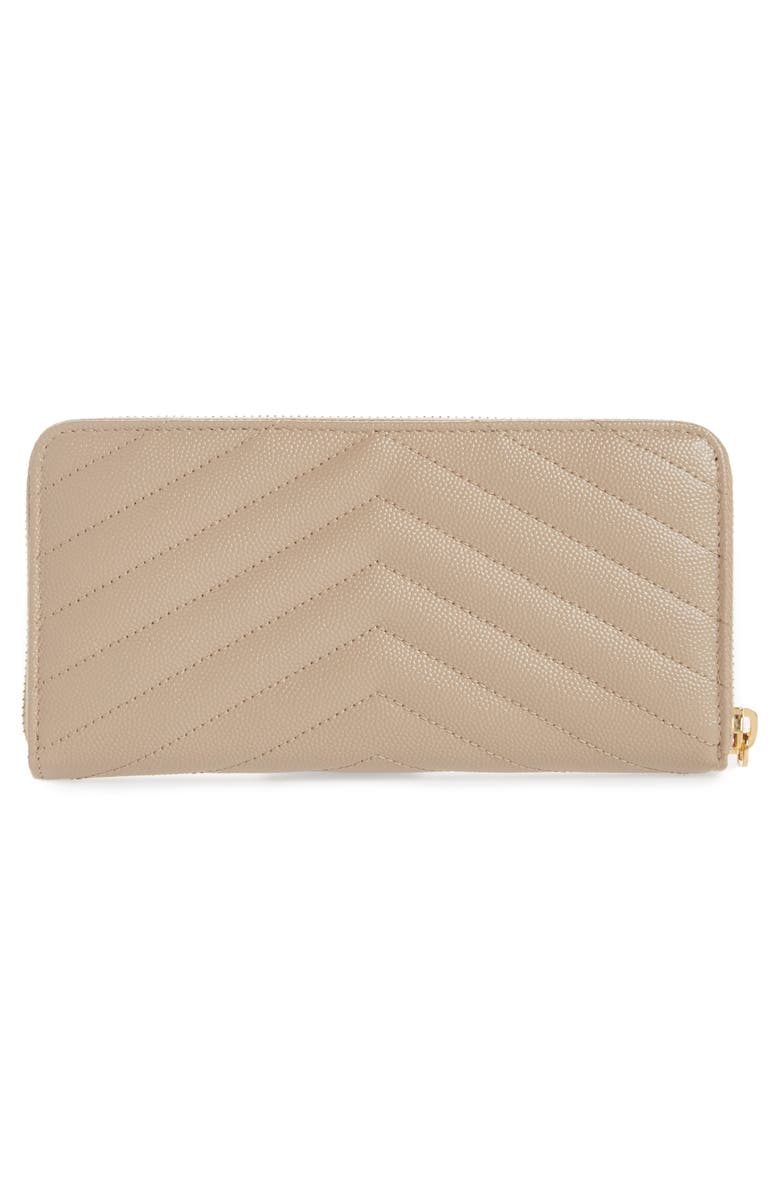 Saint Laurent Monogram Quilted Leather Wallet, Alternate, color,