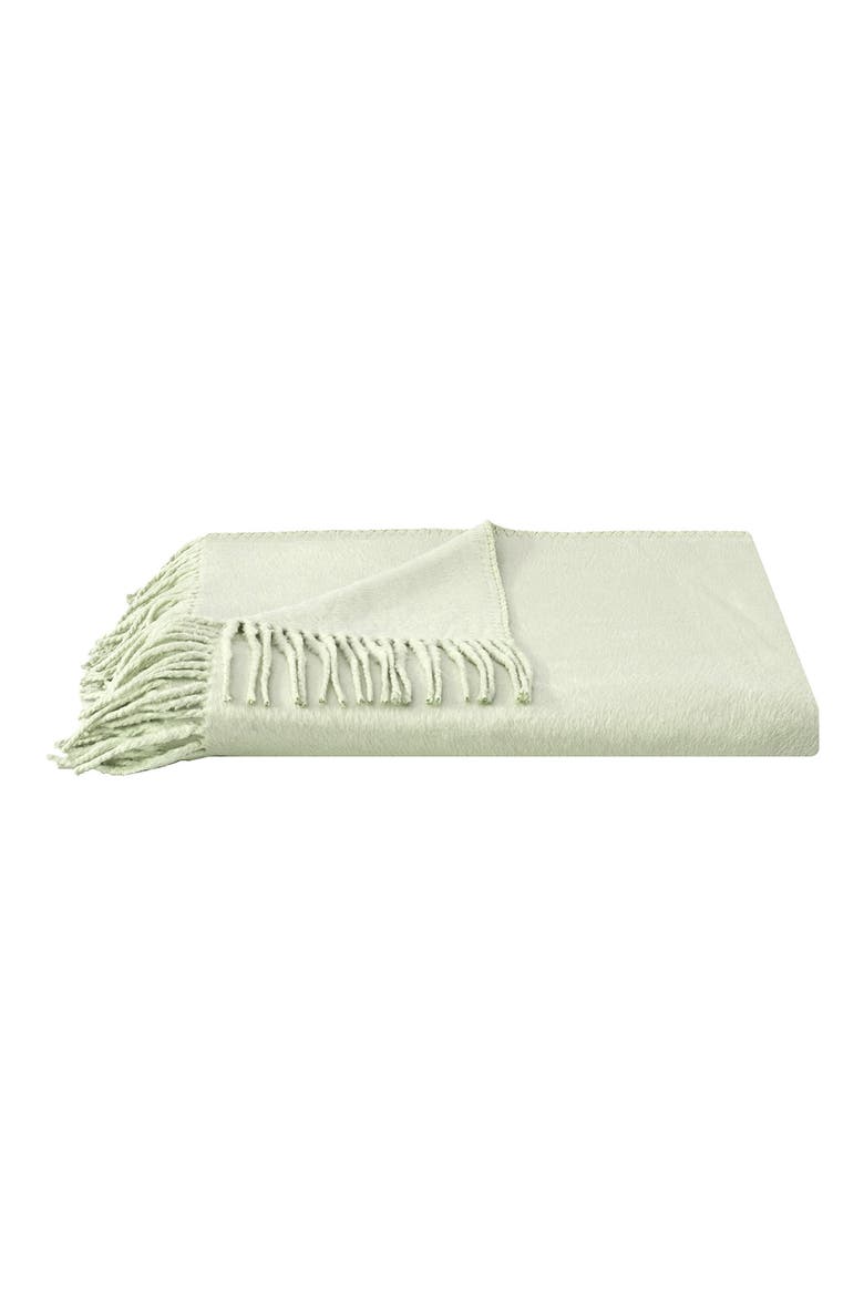 Plaza Silk Fringe Throw Blanket, Main, color, SAGE