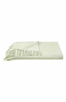 MELANGE HOME Plaza Silk Fringe Throw Blanket