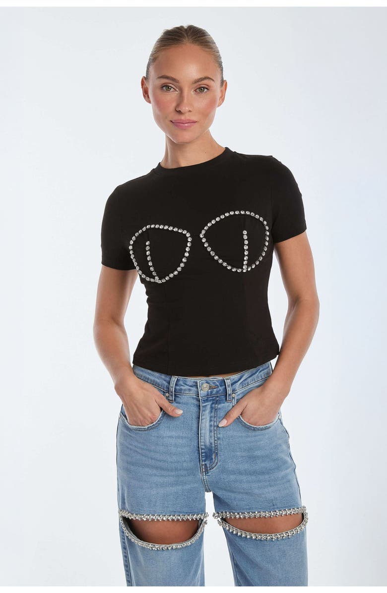 The Noli Shop Rya Crystal T-Shirt, Main, color, 