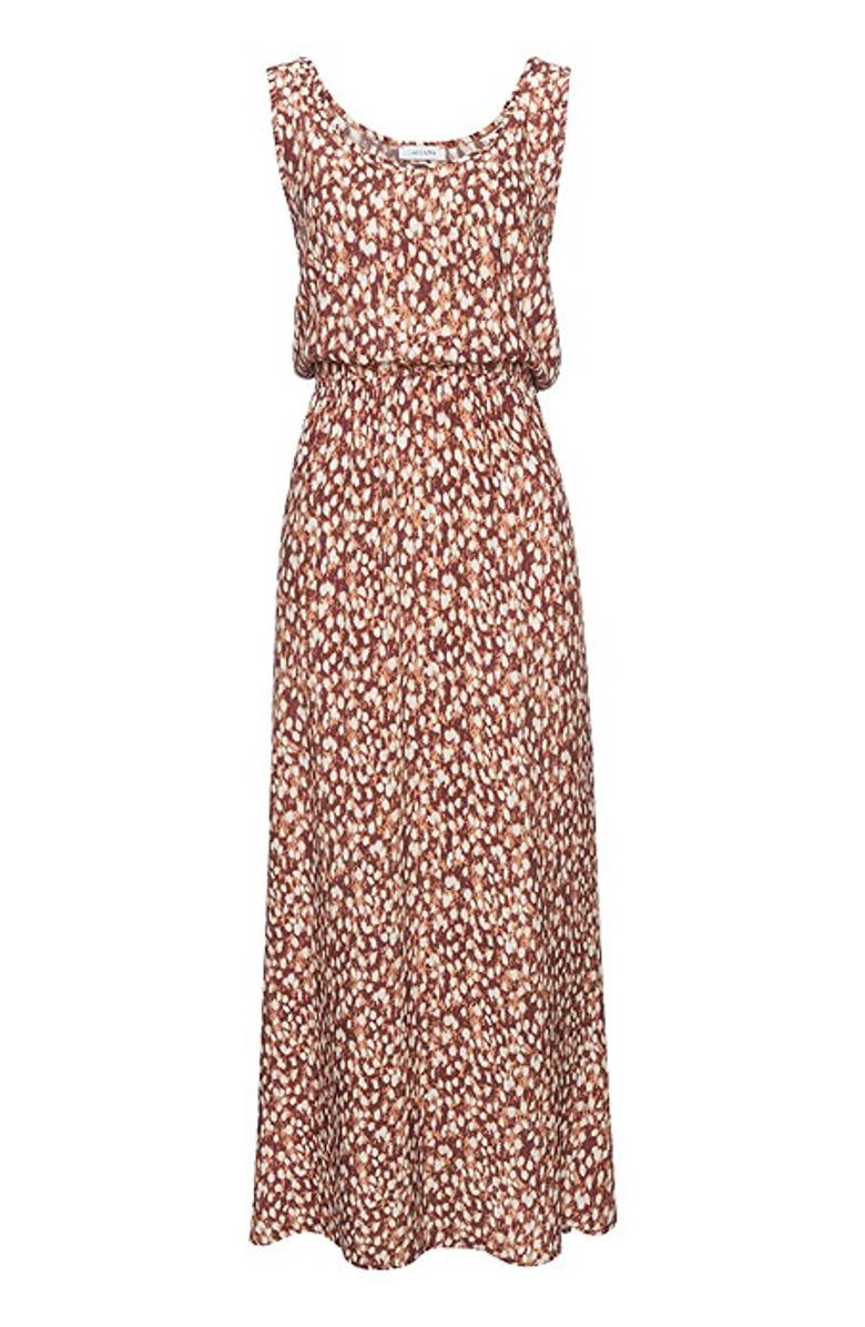 LASCANA Women's Print Tank Maxi Dress, Alternate, color, Brown Ivory