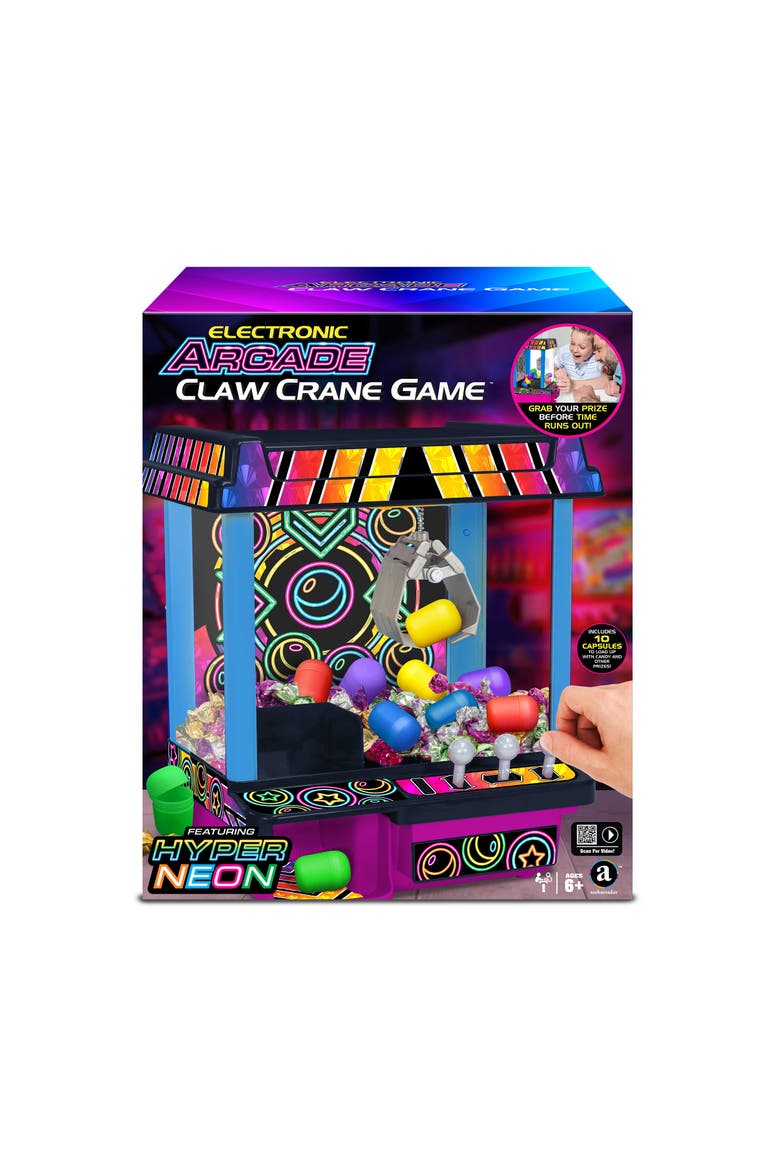 Electronic Arcade Claw Crane Game, Main, color, Multicolored