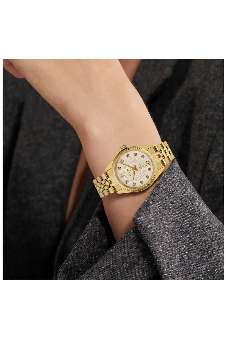 Timeless Classic Lab Grown Diamond Bracelet Watch, 31mm, Alternate, color, OAT MILK/ GOLD