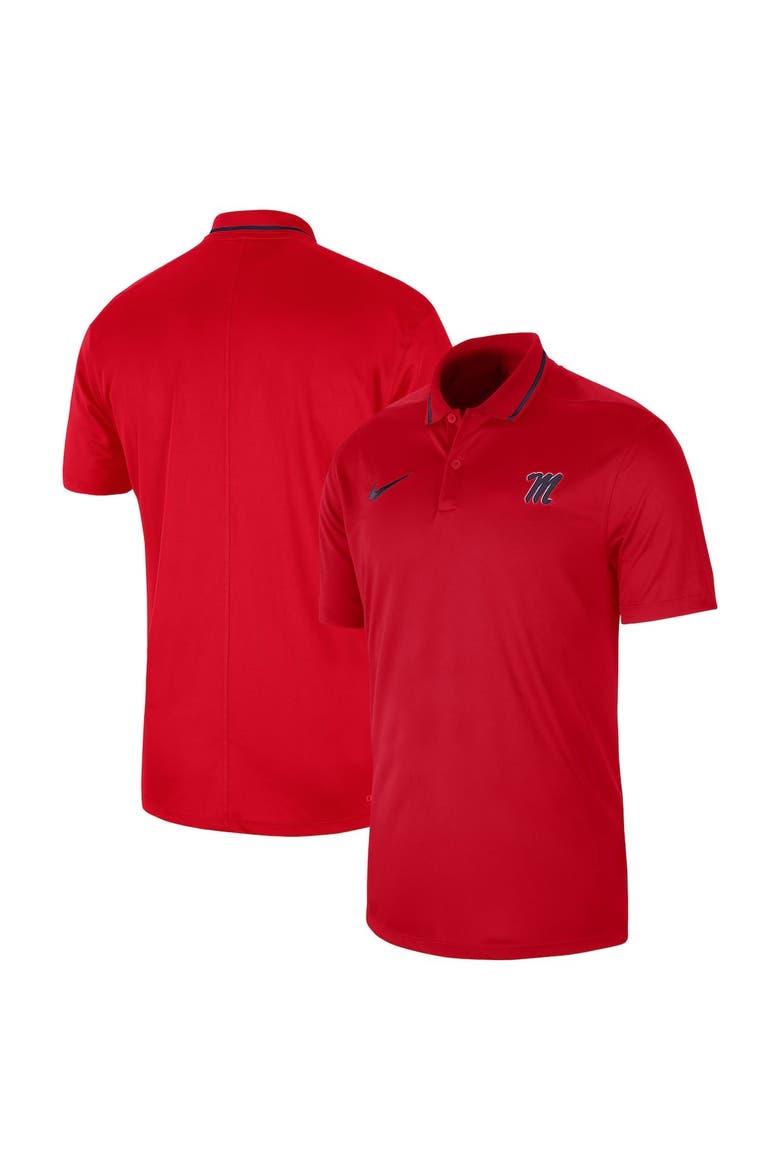 Men's Nike  Red Ole Miss Rebels 2023 Sideline Coaches Performance Polo, Main, color, Red