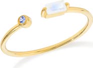 YS GEMS Double Stone Open Band Ring