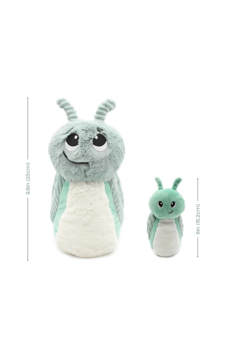 Les Ptipotos Snail Mom and Her Baby - Secret Keeper Plush Toy, Eco-Friendly, Soft & Washable, Alternate, color, Mint