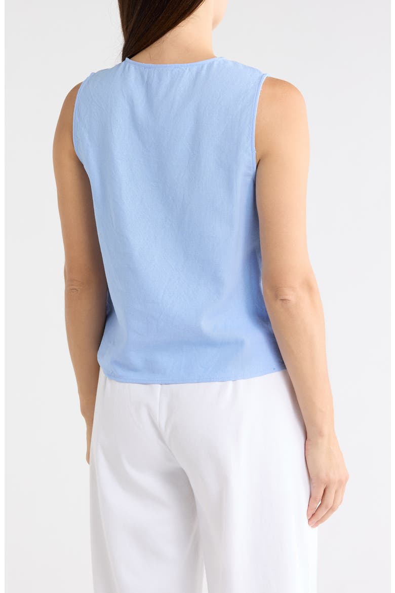 Embroidered Eyelet Sleeveless Top, Alternate, color, HYDRANGEA