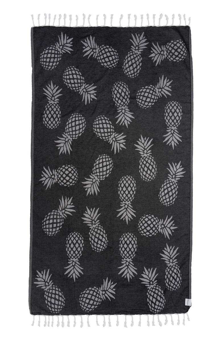 InfuseZen Pineapple Organic Sand Free Turkish Towel, Main, color,