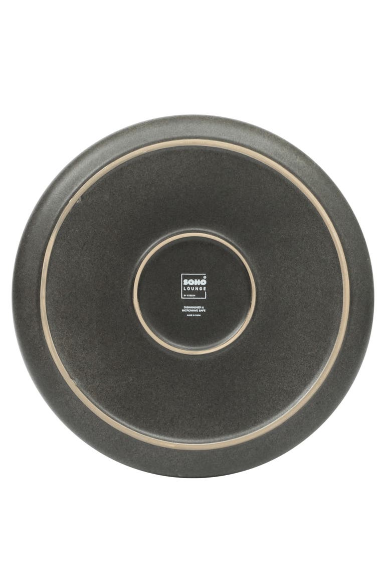 Soho Lounge Pasco 16-Piece Reactive Glaze Stoneware Dinnerware Set, Alternate, color, Black