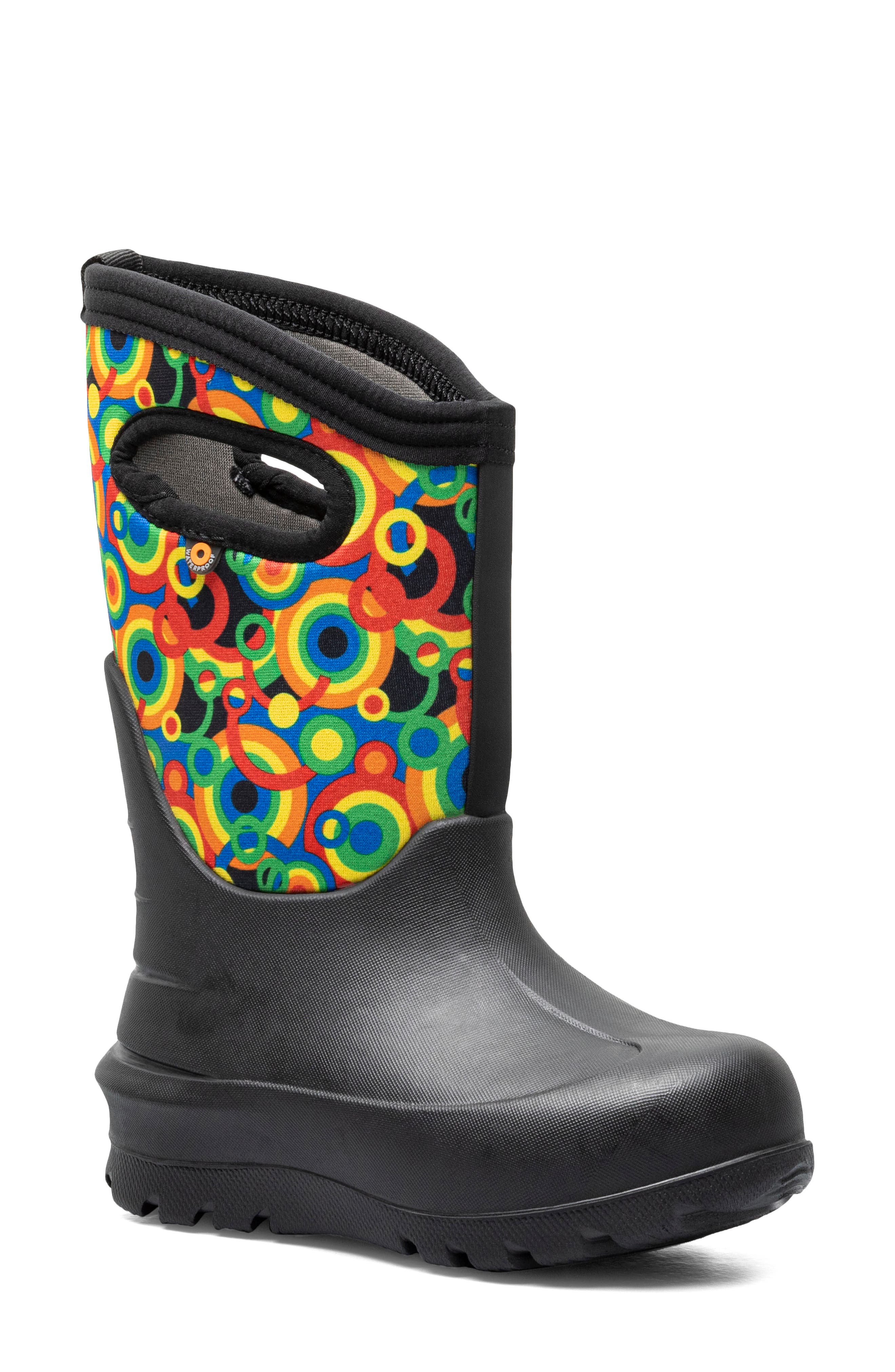 Bogs Kids' Neo-Classic Circle Geo Insulated Waterproof Winter Boot, Main, color, 