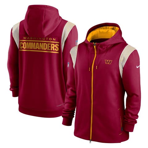 Men's Nike Burgundy Washington Commanders Performance Sideline Lockup Full-Zip Hoodie