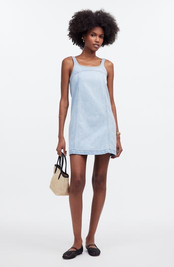Denim A-Line Sleeveless Minidress