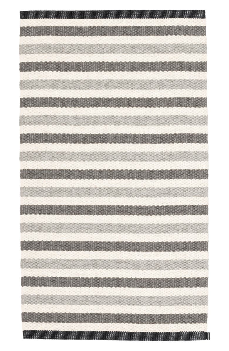PAPPELINA Teo Stripe Woven Indoor/Outdoor Rug, Alternate, color, Grey Tones
