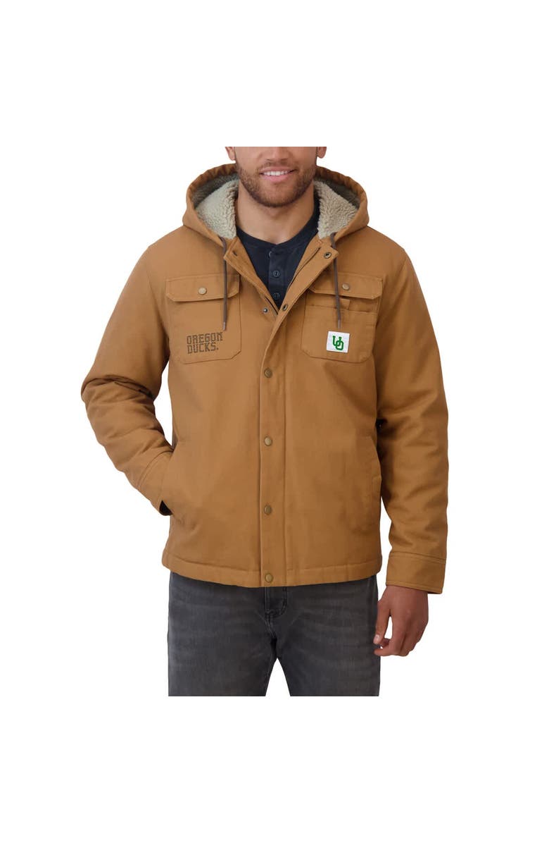 Darius Rucker Collection by Fanatics Men's Darius Rucker Collection by Fanatics Tan Oregon Ducks Canvas Full-Zip Hoodie Jacket, Alternate, color, 