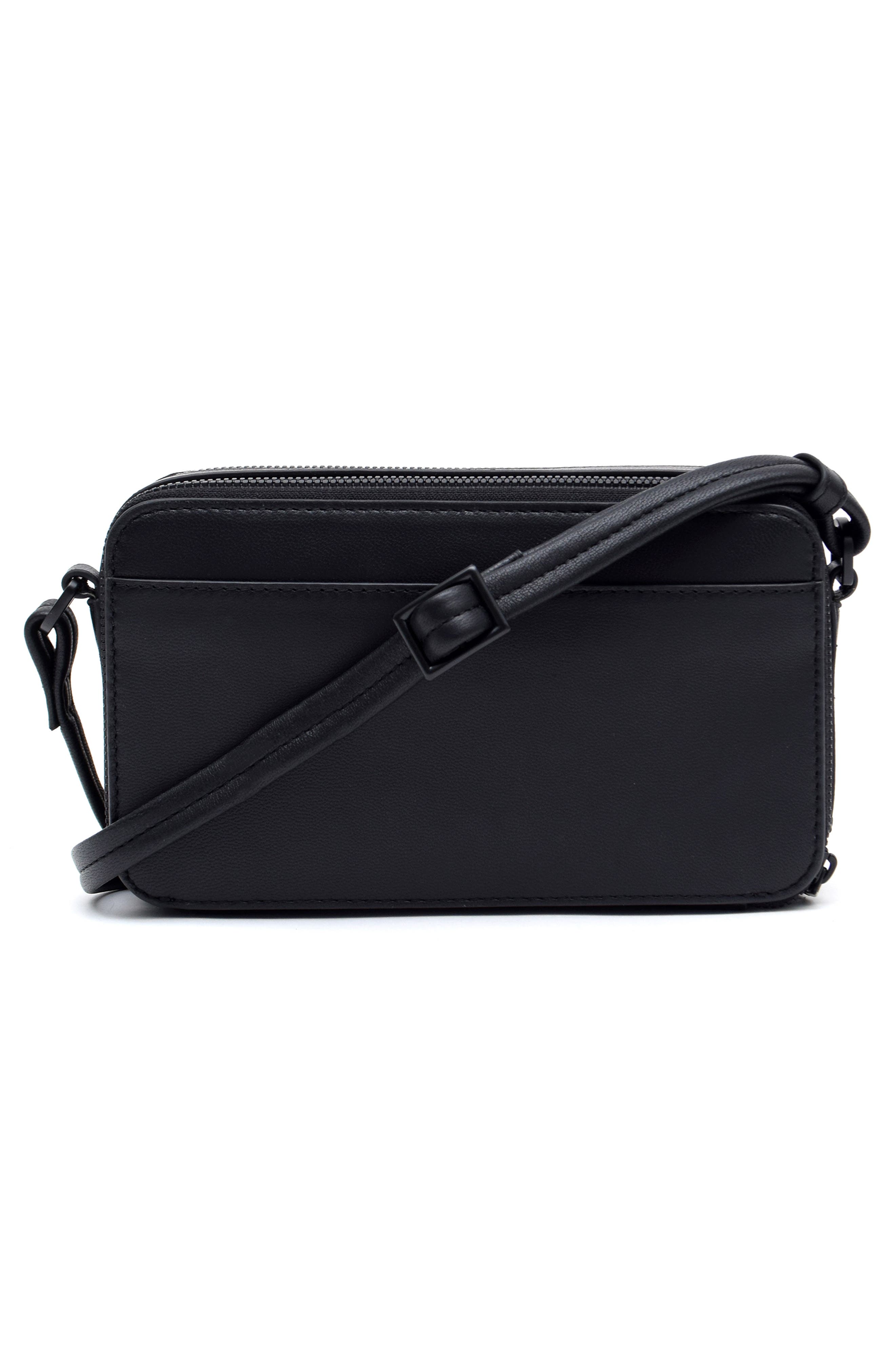 Thacker Riley Leather Crossbody Bag, Alternate, color, Black