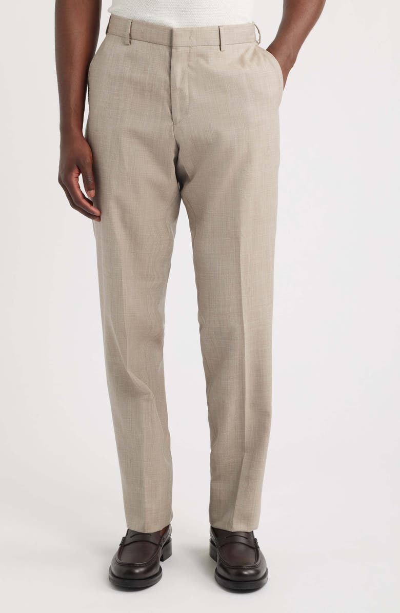 Vince Icon Relaxed Fit Tan Slub Wool & Linen Blend Suit, Alternate, color, Tan