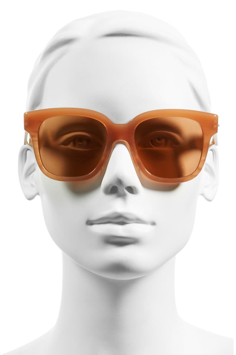 'Brinley' 54mm Retro Sunglasses, Alternate, color, TERRACOTTA