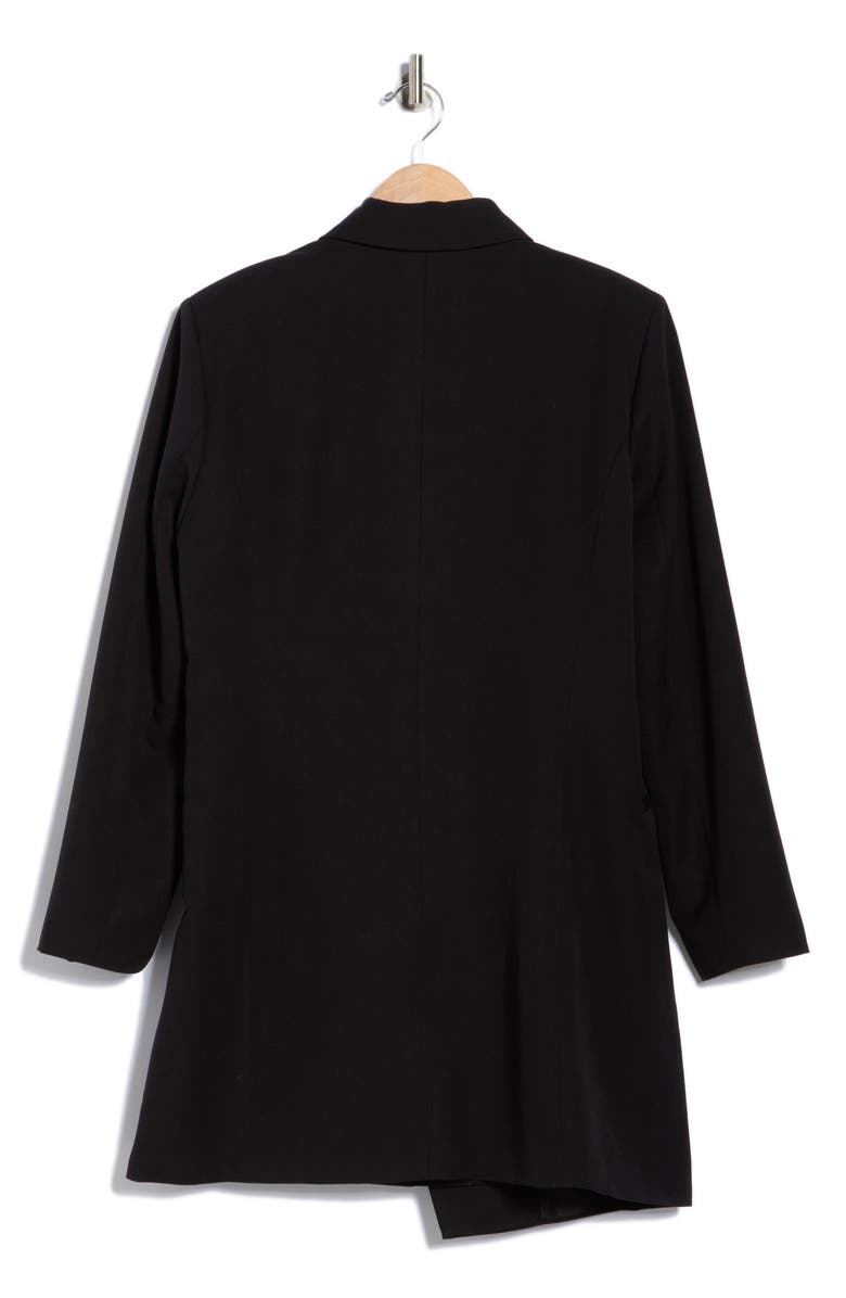 Steve Madden Asymmetrical Blazer Dress, Alternate, color, Black Onyx
