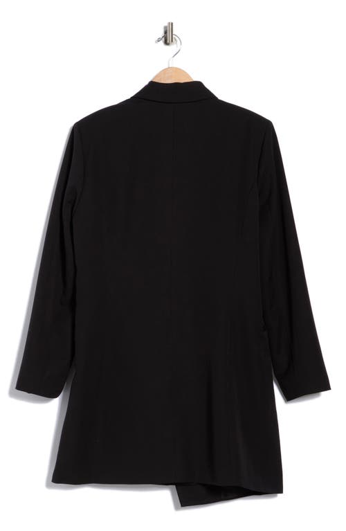 Steve Madden Asymmetrical Blazer Dress In Black