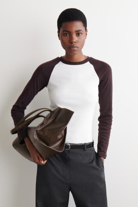 Contrast-Sleeve T-Shirt
