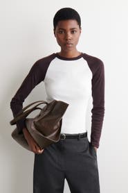 COS Contrast-Sleeve T-Shirt