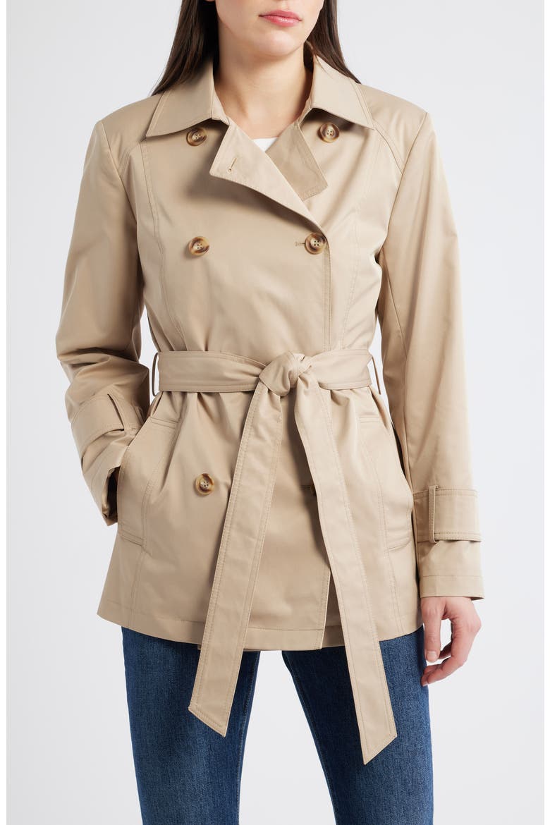 Belted Trench Coat, Main, color, SAND